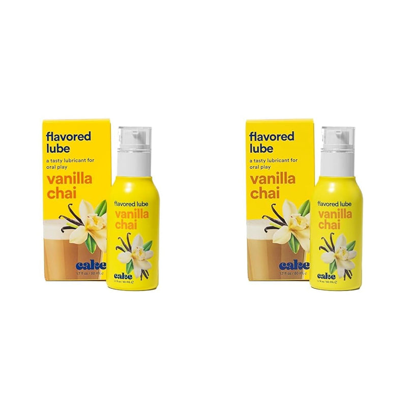 Hello Flavored Lube - Vanilla Chai - Water-Based Lube - No Aftertaste, Easy Clean-Up, & Moisturizing - Vegan, Gluten-Free, & Hormone-Free - 1.7 Fl Oz (Pack Of 2)