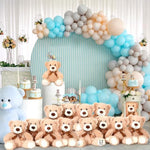 12 Pcs 14 Inch Bear Stuffed Animal Bulk Operation 2025 Graduation Gifts Bulk Plush Stuffed Bear For Bridal Anniversary Shower Gifts(Light Brown)