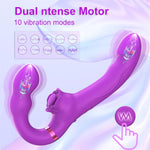 Strapless Strap On Vibrating Dildo Vibrator Remote Control Dual Head G Spot Clitoral Stimulator Adult Sex Toy For Couple Lesbian