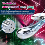 Stainless Steel Butt Plugs for Prostate Massage and G-Spot Training - Anal Plug Starter Set with Electro Stimulation