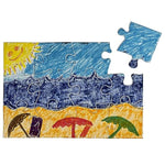 12 Blank Jigsaw Puzzles for Kids Arts and Crafts, 5.5 x 8 Inch, 12 Pieces Each, Heavy Duty Chipboard