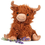 Highland Cow - Microwavable & Weighted Plush Stuffed Animal - Heated Plushie For Warmth - Cute, Soft, Cozy Toy For Adults & Children (Boys, Girls, & Toddlers) By Warm Pals