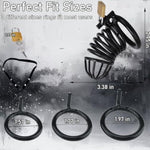 Chastity Device With Belt Sex Toys For Male, Stainless Steel Chastity Cage With 3 3 Sizes Rings(1.57", 1.77", 1.97"), 2 Keys 1 Lock, Bdsm Penis Bondage Restraints Cock Cage For Beginner Men