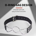 Open Mouth O-Ring Gag With Adjustable Leather Strap,Sex Mouth Plug,Bdsm Fetish Restraints Bondage Gags &Muzzles Sex Toys For Couples