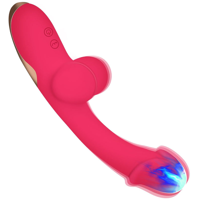 G-Spot Dildo Vibrator Bendable Dildos Stimulator Submersible Female Clitoral Vibe - 10 Vibrations Vibrating Personal Massager For Adult Sex Toys For Women And Couples (Rose)