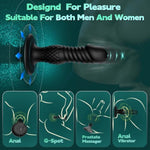Men's Prostate Massager with Remote Control and Thrusting Anal Plug for Couples