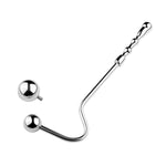 Medical Steel Dual Ball Hook - Detachable Anal Massager For Comfort, Stainless Steel Intimate Wellness Accessory