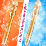 Glass Dildo G-Spot Wand Butt Plug Anal Beads Double Ended Dildo P-Spot Stimulator Fetish Prostate Massager Masturbation Sex Toy For Women Men Golden