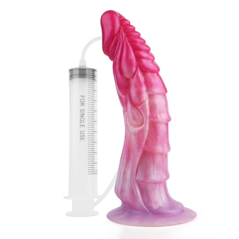 Creature Sexual Fantasy Stimulation Sextoy,Silicone Textured Curvy Dildo,Mixed-Color And Functional Series Selection Dong, Sexually Gratification Device For Adult Novelty Game (Squirting Dildo)