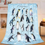 Penguin Blanket Gifts For Girls Boys Penguins Throw Blankets Cozy Plush Fleece Flannel Fuzzy For Women Men Decor 50"X40"