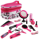Kids Hairdressing Set Pretend Hair Styling Set For Girls, Toy Hairdressing Set With Hairdryer And Stylist Accessories, Vanity Bag Beauty Set Hairdresser Role Play Toys For Kids
