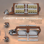 Battle Army Clone Platoon Attack Craft Building Kit 32-Piece, Battle Soldiers Troop Carrier With 2 Droidekas, Building Blocks Action Figures Army Toys For Kids 6-12