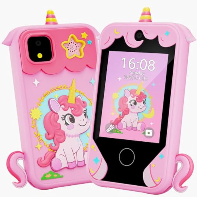 Kids Phone For Girl Toys, Christmas Birthday Gifts For Toddler Age 3-10 Year Old Girls Boys Toys, Kids Toddler Smart Phone, Detective Educational Learning Toys With 2.8" Touchscreen, Music Video Game