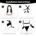 Bdsm Kit Restraint Sex Toy Set, 3Pcs Leather Adult Bdsm Bondage Kit With Adjustable Handcuffs Ankle Cuffs Bondage Gear & Accessories Kits Sm Games Sex Toys For Women Men Couples