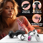 Anal Plug With Vibrating Butt Plug, 3Pcs Metal Adult Sex Toys Anal Plugs, Anal Vibrator With Remote Control 10 Vibrating Anal Plug For Men Women, Anal Toy Prostate Massager Adult Sex Toy & Games