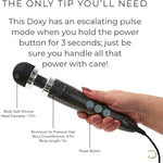 Doxy Die Cast 3 Wand Massager - Disco Black Head & Metallic Finish Sex Toys for Adults, Compact Neck Massager & Versatile Massage Wand - Luxurious, Lightweight, Removable Head