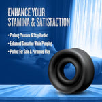 Blush Performance Advanced Silicone Penis Pump Sleeve - Large Size, Fits 2.25" To 2.5" Cylinders, Strong Vacuum Seal, Soft Universal Comfort Fit, Penis Enlargement Accessory - (Black)