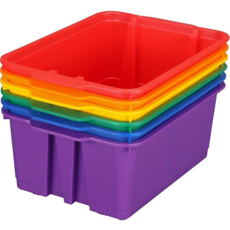 Group Colors For 6 - Classroom Stacking Bins - 6 Bins