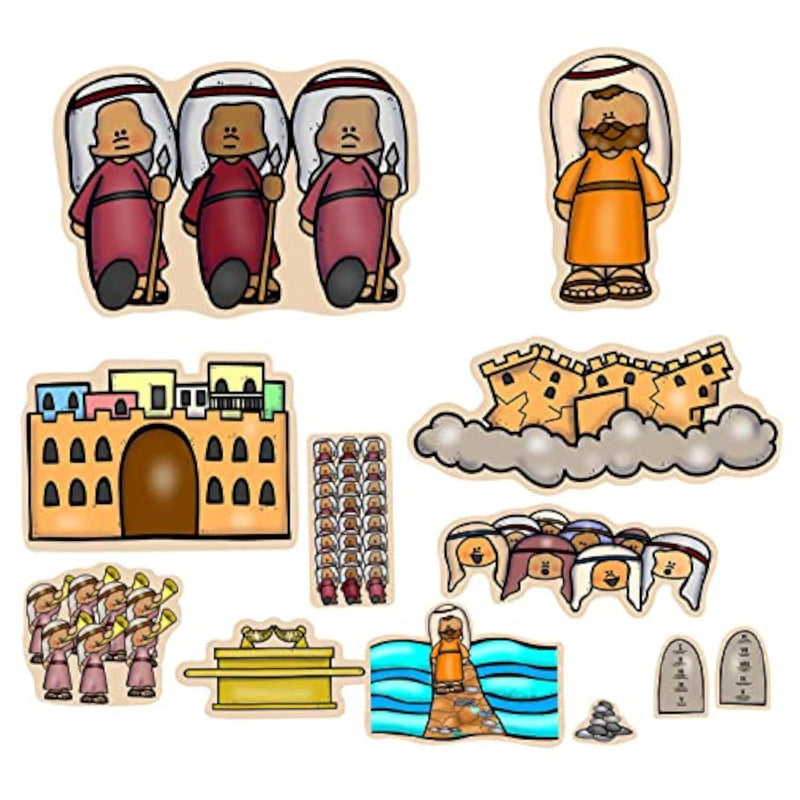 Joshua and the Battle of Jericho Felt Bible Story Figures for Flannel Boards