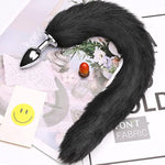 Fox Tail Anal Butt Plug Sex Toys For Cospaly (Black)
