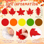 200Pcs Felt Fall Leaves Stickers for Crafts and Decorations