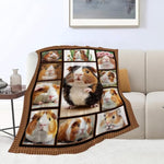 Guinea Pig Blankets, Guinea Pig Throw Blankets, Gifts For Women Men Boys Girls Lover Adult Cozy Fleece Flannel Bedding Stuff Animal Plush For Couch Sofa Bed 50"X40"
