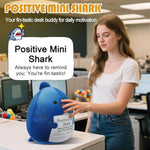 Positive Animal Stuffed Shark Plush Emotional Support, Funny Cute Plushies Inspirational Motivational Encouragement Shark Loves Gifts For Women Men Sea Animals Present With Support Message