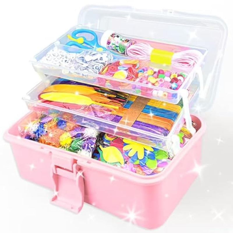 3000 Pcs Arts & Crafts Supplies Kit for Kids Ages 4-12 with Pipe Cleaners & Beads