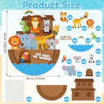 24 Set Noah's Ark Rocking Paper Plate Craft Kit for Bible VBS Sunday School Classroom Activities
