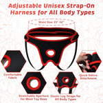 Strap On Harness Adult Sex Toys, Comfortable Elastic Neoprene Strapon Harness, Soft Skin-Friendly, Adjustable Velcro Straps, For Men, Women, Lesbian Couples, Pegging Play, Fits Waist 23''-54''