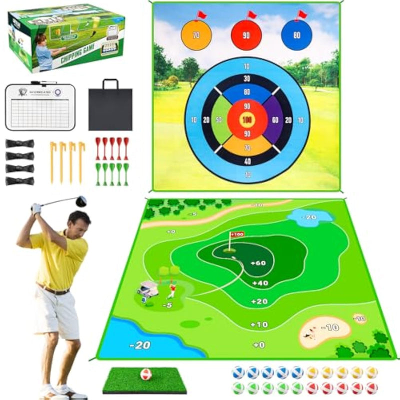 Golf Chipping Practice Mat For Backyard Games, Battle Golf Hitting Mat For Swing Training, Fun Golf Party Game, Perfect For Outdoor Activities