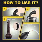 8.46" Black Squirting Dildo Realistic Ejaculating Toy, Silicone Real Skin Ejaculating Dildo With 7 Vibrating Modes, Curved Electric Penis For G-Spot Anal Play, Sex Toys For Women Men
