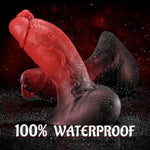 8.6” Huge Dildo Thick Fantasy Dildo, Platinum Silicone Monster Dildo Big Dildo With Suction Cup For Hands-Free, Anal Dildo G-Spot Dildo Giant Dildo Anal Sex Toys For Women And Men, Red & Brown, L