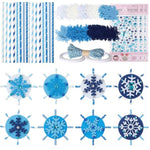 50 Sets Winter Snowflake Craft Kits for Kids, DIY 3D Ornaments Party Favor