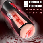 Male Sex Toys Fleshlight Vibrating Masturbator,Male Masturbator Automatic Pocket Pussy With Lcd Display & Lifelike Vagina Powerful 9 Vibration & 5 Suction Modes, Mens Vibrator For Sex Blowjob Pleasure
