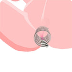 Metal Threaded Penis Ring Sex Toy Hollow Penis Cage Expander Male Bondage Cock Ring With Beads