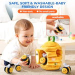 Baby Toys 6-12 Months - Soft Baby Beehive With 5 Sensory Bees - Rattle, Crinkle Paper, Squeaker, Mirror, Busy Montessori Soft Toys For Toddlers 0-3 Years Old - Baby Christmas Birthday Gift