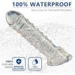 Reusable Thick Penis Sleeve Cock Ring, Ultra-Soft Cock Sleeve Penis Extender,Couples Cock & Girth Enhancer Adult Sex Toys For Men (Transparent)