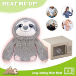 Microwavable Stuffed Animal, Heated Sloth Plush For Anxiety, Bedtime, Cuddle & Companion, Soreness & Stress Relief, Warmer Plueshies, Microwave Heating Pad, Gifts For Women, Gray