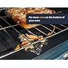 Oven Liners for Bottom of Oven - 3 Pack Large Heavy Duty Mats, 16.25”x23” Non-Stick Reusable Liner for Electric, Gas, Toaster Ovens, Grills - BPA & PFOA Free Oven Cleaning Kitchen Accessory (Black)