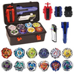 Battling Burst Gyro Blade Toy Set Gift 12 Burst Spinning Tops 2 Two Way Launchers Grip Starter For Boys Children Kids 6 8 10 12+ Battle Game With Portable Box