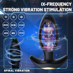 Vibrating Butt Plug, Rechargeable Anal Plug With 9 Vibration Modes, Remote Control Waterproof Adult Sex Toys & Games Anal Vibrators For Men, Women, Couples, Black (Black)