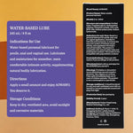 Water Based Lubricant, Unscented Sex Lube, 8 Fl Oz