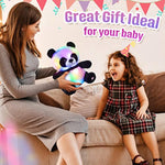 Light Up Panda Stuffed Animal Led Panda Bear Soft Plush Toys Glow In Dark Bedtime Companion With Night Lights Birthday Valentines Christmas For Toddler Kids, 12''