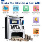 Piggy Bank For Kids, Atm Machine Bank For Real Money With Debit Card, Bill Feeder, Coin Recognition, Balance Calculator, Electronic Savings Safe Box, Cool Stuff Toys Gifts For Teen Boys Girls