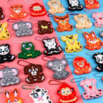 Kids Party Favors 16Pcs Animal Sensory Toys, Mini Pop Fidget Toys Keychain, Goodie Bag Stuffers, Birthday Gifts, Small Prizes For Kids, Classroom Rewards