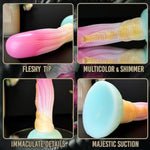 9" Fantasy Dildo Huge Monster Dildo U & G-Spot Big Colorful Dragon Dildos With Large Suction Cup, Long Anal Plug Adult Sex Toys & Games For Women Men Couples