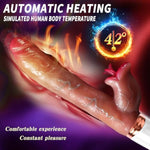 Sex Toys For Women - Realistic Dildo Rabbit Vibrator With 9 Vibration 3 Thrusting And Heating Licking Modes For Anal Clit G-Spot Stimulation,Big Penis Adult Toys For Couple, Flesh