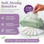 Adult Wet Wipes for Elderly, Extra Large Disposable Washcloths, 112 Count