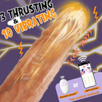 Unique 10.5” Large Thrusting Dildo With App, 5 In 1 Big Vibrating Dildo G Spot Sex Toy For Men And Women, Realistic Massive Silicone Sex Toys With Suction Cup For Anal And G Spot Stimualtion